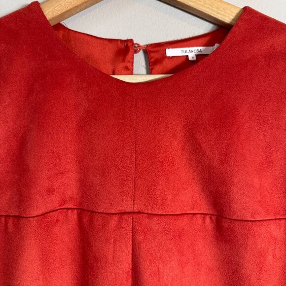 Tularosa Abbot Suede Mini Shift Dress Women's Small Clay Boho Festival Revolve - Picture 9 of 16